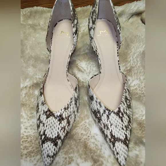 NWOT Marc Fisher Tammy d'Orsay Snake Print Pump - Picture 2 of 8